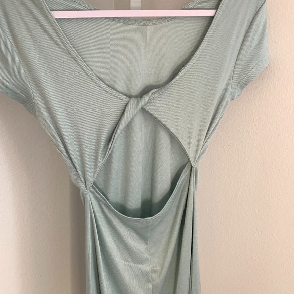 RVCA PEAK-A-BOO BACK MINI DRESS, Mint Green, Size S - Picture 4 of 8